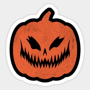 Scary Pumpkin Face Halloween Sticker